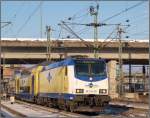 br-6146-traxx-f-p140-160-ac1-2/107624/me-146-09-fuhr-als-metronom-nach ME 146-09 fuhr als Metronom nach Bremen am 4.12 aus dem Harburger Bahnhof.