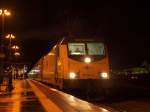 Am Abend des 11.12 stand Metronoms 146-14  Sarstedt  mit dem Leerpark aus Gttingen am Bahnsteig des Uelzener Bahnhofes.