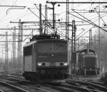 155 039-1 schlich LZ durch den Harburger Bahnhof am 26.2.