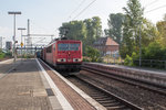 br-6155-ex-dr-250/526041/155-243-9-durchfaehrt-mit-einem-gueterzug 155 243-9 durchfährt mit einem Güterzug am Vormittag des 24.09.16 den Brandenburger Hauptbahnhof.
