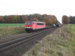 br-6155-ex-dr-250/81392/155-239-7-mit-fir-bei-kirch-goens 155 239-7 mit FIR bei Kirch-Gns an der Main-Weser Bahn am 06.11.09