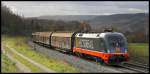 242 517 von Hector Rail mit einem Güterzug bei Obersinn am 14.11.15