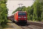 185 015 mit Audi-Zug in Richtung Osnabrck am 03.06.11 in Lang Gns