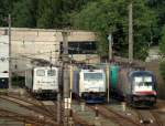 139 310-7,185 662-4,185 66x  Kombi-Verkehr ,ES 64 U2-029 und eine weitere TXL 185 waren am 31.7.11 in Kufstein abgestellt.