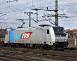 185 680-6 EVB/Railpool mit Containerzug am 16.02.12 in Fulda