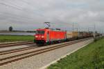 185 403 Green Cargo am 15.September 2012 bei Hattenhofen in Richtung Augsburg.
