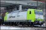 185 532 von Captrain mit Kesselwagenzug am 24.02.13 in Gtzenhof