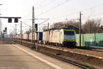 br-6185-traxx-f140-ac1-ac2/595749/185-580-8-itl---eisenbahngesellschaft-mbh 185 580-8 ITL - Eisenbahngesellschaft mbH mit einem Containerzug von Bremerhaven nach Frankfurt(Oder) in Rathenow. 14.01.2018