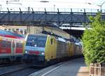 Mit dem  EKOL  fuhr 189-930 RT und eine weitere 189 durch den Bahnhof Geislingen an der Steige in RIchtung Ulm am 9.8
