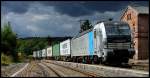 193 801 Railpool/EVB mit Containerzug am 20.06.14 in Stebrfritz