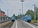 Viele Jahre später erneut in Hergatz, zeigen sich die Betriebsverhältnisse ziemlich verändert: die Strecke Lindau - Memmingen (München)  ist elektrifiziert und wird im Nahverkehr