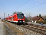 br-0440-alstom-coradia/154304/der-440-046-am-24022011-als Der 440 046 am 24.02.2011 als RE nach Passau unterwegs bei Vilshofen. 
