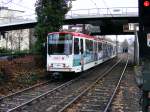 Ein Stadtbahnwagen B der Dortmunder Stadtwerke wird am 19.