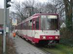 strassenbahn-dusseldorf/89236/eine-doppeltraktion-aus-stadtbahnwagen-b-der Eine Doppeltraktion aus Stadtbahnwagen B der Rheinbahn steht am 12.02.2004 in der Wendeschleife in Dsseldorf-Lrick.