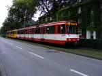 Eine Doppeltraktion aus Stadtbahnwagen B der EVAG ist am 23.