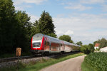 Auch sonntags werden zwischen Mühldorf und München Hbf neben der BR 628 Doppelstockzüge mit der BR 245 eingesetzt.