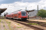 Doppelstocksteuerwagen/509621/re14-re-17737-von-magdeburg-hbf RE14 (RE 17737) von Magdeburg Hbf nach Dessau Hbf in Magdeburg-Neustadt und geschoben hatte die 114 004-5. 01.07.2016