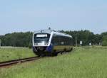 Mrkische Regiobahn VT 564 als OLA 79808 von Ueckermnde Stadthafen nach Pasewalk am 31.05.11 in Torgelow