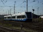 Eisenbahnbilder Ausfahrender UBB-Triebwagen 646 nach Swinoujscie Centrum am 05.Mai 2009 aus Stralsund.
