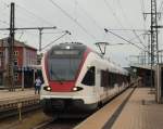 521 203-5 der SBB Deutschland GmbH fuhr am 27.5.12 als Regionalzug aus dem Bahnhof Singen am Hohentwiel nach Engenaus.