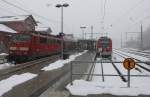 Winter in Au(Sieg) am 14.03.2013 mit RE9 nach Aachen und S12 nach Dren 