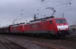 Eisenbahnbilder/61996/189-027-6--189-084-mit 189 027-6 + 189 084  mit Erzpendel in Koblenz-Ltzel
