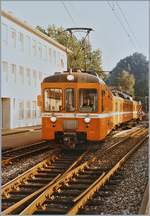 meine Favoriten/660967/ein-regionalzug-der-wsb-verlaesst-teufental4 Ein Regionalzug der WSB verlässt Teufental.

4. September 1984