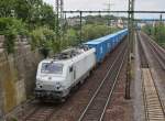 E37 527 von CB Rail mit der Blauen Wand am 23.07.11 in Koblenz
