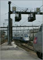 Ausfahrt eines TGV Duplex in Paris Gare du Lyon am 20.