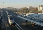 TGV 6838 Strasbourg - Montpellier verlässt Mulhouse. 
11. Dez. 2013