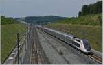 Auf dem Weg von Marseille nach Frankfurt erreichen die beiden Euroduplex TGV 4709 und 4710 ihren nächsten Halt Belfort Montbéliard TGV.