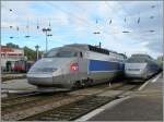 SNCF TGVs in Besançon.