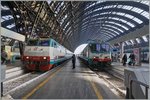 E 444/488211/fs-trenitalia-e-444-109-und FS Trenitalia E 444 109 und E 402 023 in Milano Centrale. 
1. März 2016