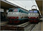 E 444/513783/die-beiden-fs-444-057-und Die beiden FS 444 057 und 015 in Torino Porta Nuova.
10. März 2016