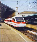 Ein FS ETR 480 wartet in Lyon Perrache auf die Abfahrt nach Torino.