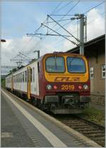 CFL  Z2  Triebwagen 2019 in Wasserbillig. 
Der Triebzug wird in Krze als RB nach Luxembourg fahren.
14. Juni 2013