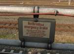 Mal eine etwas andere Art von Notbremse. Aufzufinden auf den Syltshuttle-Autoz�gen zwischen Nieb�llWesterland. (11.04.09,Nieb�ll)