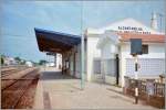 Das Bahnhofgebude von Alcantarilha. 
Mai 1993