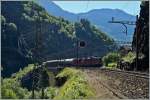 Im Gegenicht erreicht ein nordwärts fahrender Güterzug den interessanten Streckenabschnitt zwischen Faido und Rodi Fiesso (Gotthard Südrampe)
24. Juni 2015
