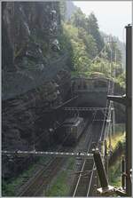  Die BLS Re 4/4 193 hat den 19803 Meter langen Simplontunnel verlassen und erreicht mit ihrem Autozug in Kürze ihr Ziel Iselle di Trasquera.