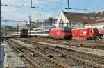 SBB Re 460 079-7 mit IR nach Luzern trifft in Lausanne ein.