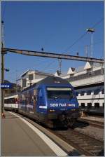 Die SBB Re 460 050-8  RailAway  in Lausanne.
5. März 2014