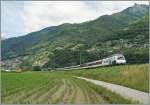 Gotthardbahn mal flach: in der Magadinoebene, dem tiefsten Punkt der Schweiz verläuft die Gotthardbahn Stichstrecke von und nach Locarno auf einigen Kilometer recht flach, nur der Damm zum
