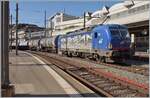 re-475-2/840962/die-wrs-re-475-902-91 Die WRS Re 475 902 (91 85 4472 902-3 CH-WRSCH) wartet in Lausanne mit einem Ölzug auf die Weiterfahrt nach St Triphon. 

7. März 2024