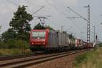 482 028-8 mit einem Containerzug in Wiesental am 04.08.2010