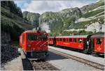 DFB Dampfbahn Furka Bergstrecke/702549/die-mgb-ex-fo-gm-44 Die MGB (ex  FO) Gm 4/4 61 bei der DFB Dampfbahn Furka Bergstrecke in Gletsch. 

31. August 2019


