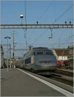 TGV Lyria nach Paris verlsst Lausanne.