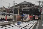 Der TGV Lyria Rame 4119 verlässt praktisch pünktlich seine Zugausgangsstation Lausanne.