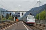 Ein SBB ETR 470 als Ec 16 auf der Fahrt von Milano nach Zürich fährt in Faido durch.
6. Mai 2014 