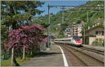Eines der wenigen Frhlingsbilder von diesem Jahr: der SBB ETR 610 auf dem Weg nach Milano bei der Durchfahrt in Veytaux-Chillon.
14. Mai 2013